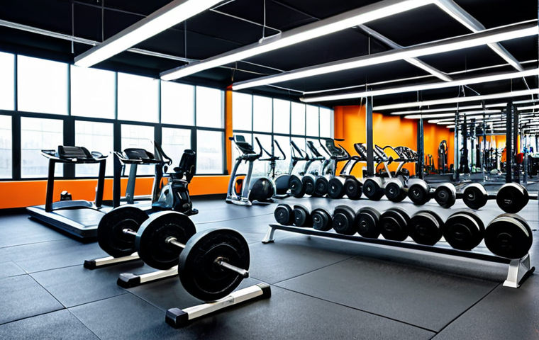 **

"A modern fitness studio featuring various types of weight plates (iron, rubber-coated, Olympic), neatly organized on racks.  Several people are shown exercising in the background, all fully clothed in athletic wear. Focus on the equipment and clean, organized environment.  Professional gym setting, well-lit, appropriate attire, safe for work, perfect anatomy (in background figures), natural proportions, professional photography, high quality."

**